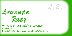 levente ratz business card